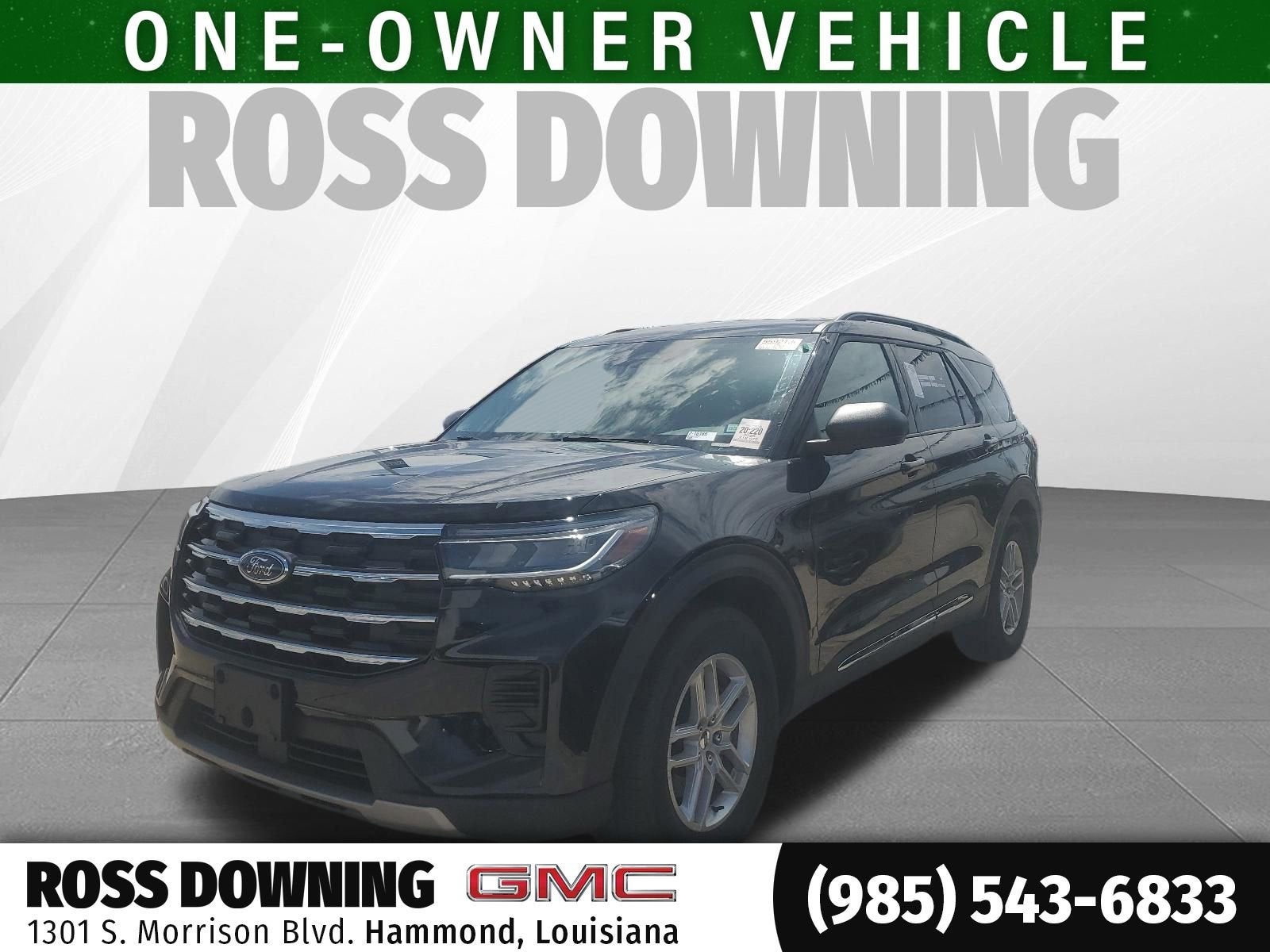 2025 Ford Explorer Active in Black — front three-quarter view