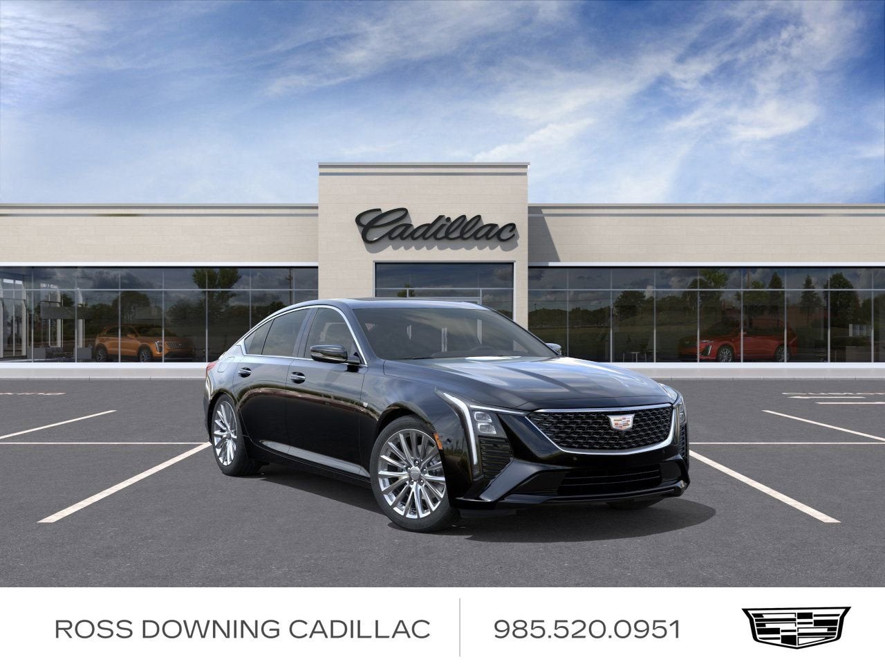 2026 Cadillac CT5 Premium Luxury in Black Raven — front three-quarter view