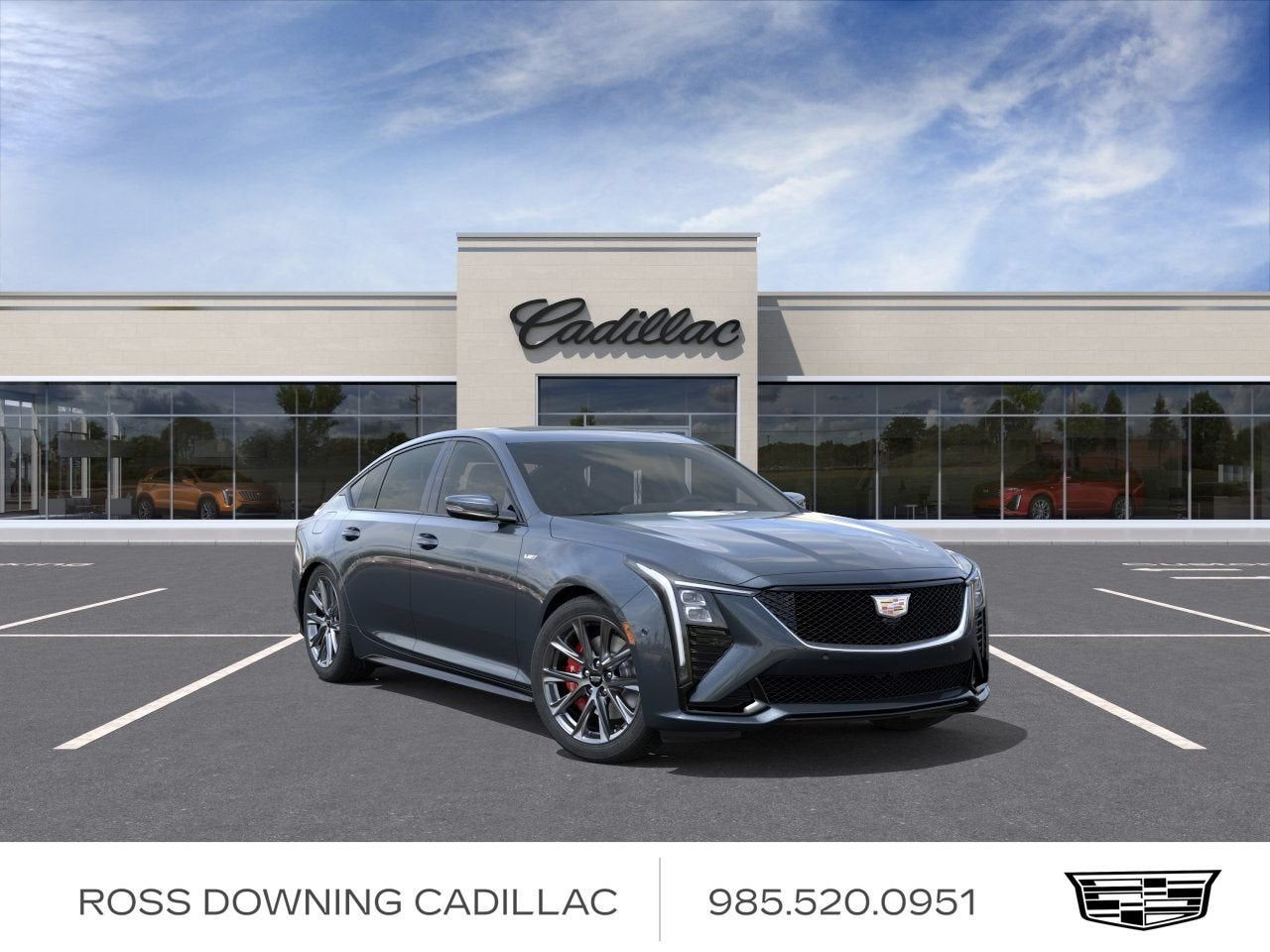 2026 Cadillac CT5-V V-Series in Deep Space Metallic — front three-quarter view