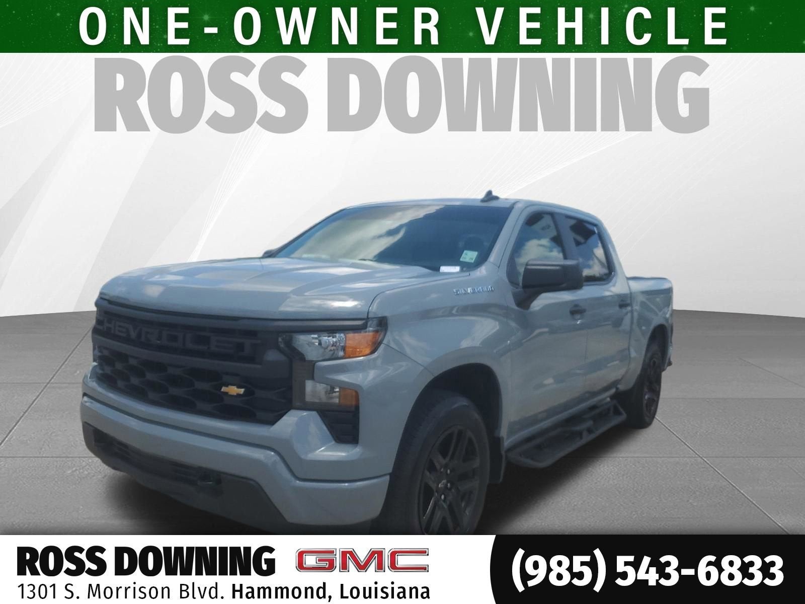 2024 Chevrolet Silverado 1500 Custom in Slate Gray Metallic — front three-quarter view