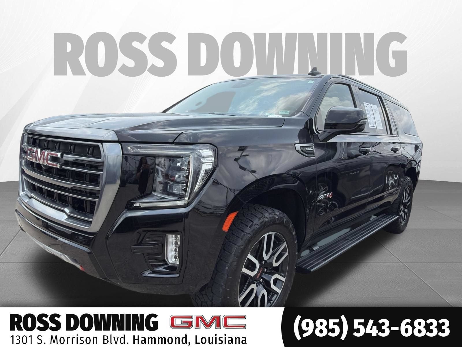 2023 GMC Yukon XL AT4 in Onyx Black — front three-quarter view