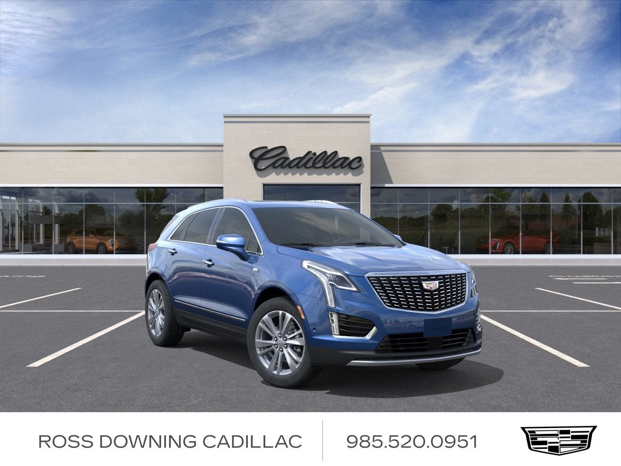 2026 Cadillac XT5 Premium Luxury in Opulent Blue Metallic — front three-quarter view