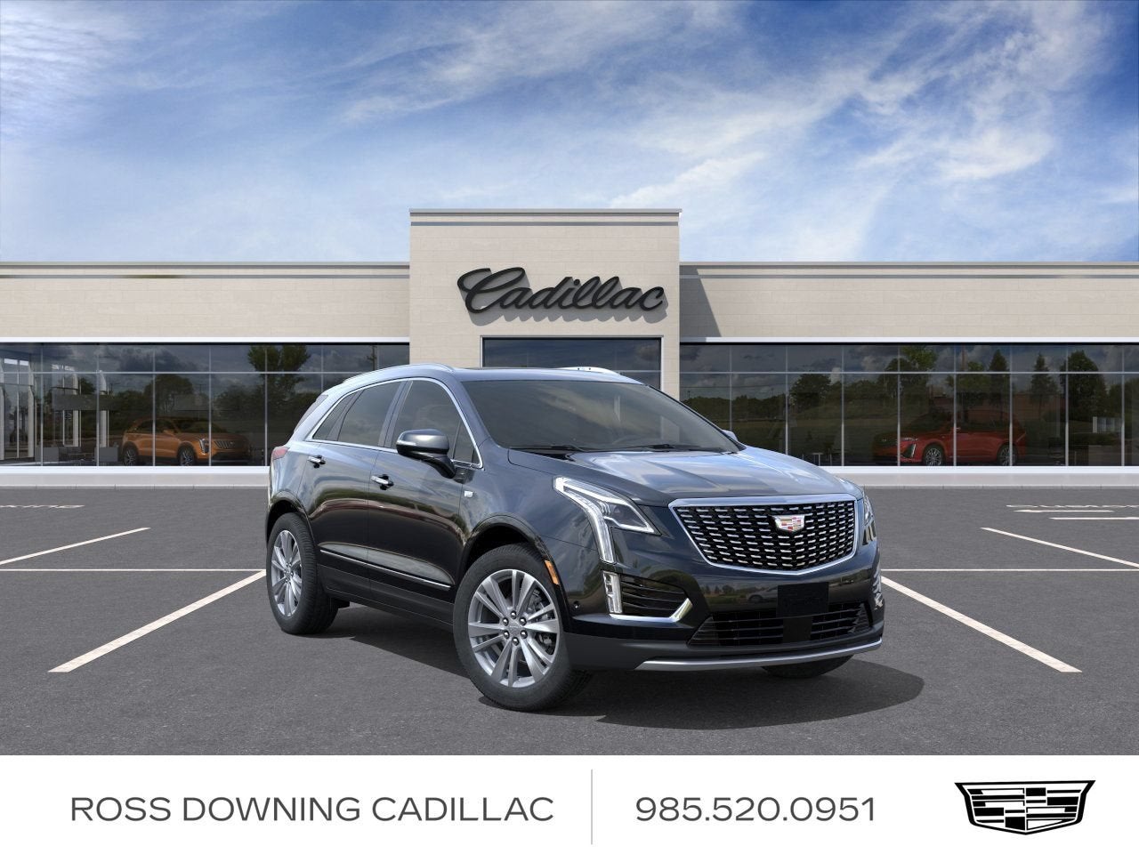 2026 Cadillac XT5 Premium Luxury in Stellar Black Metallic — front three-quarter view