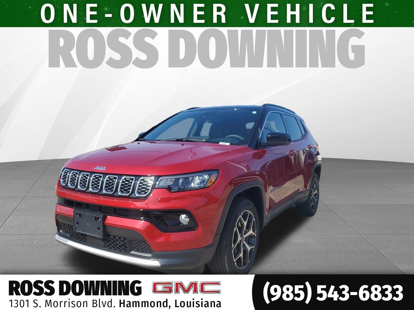2025 Jeep Compass Limited 4x4 in Red — front three-quarter view