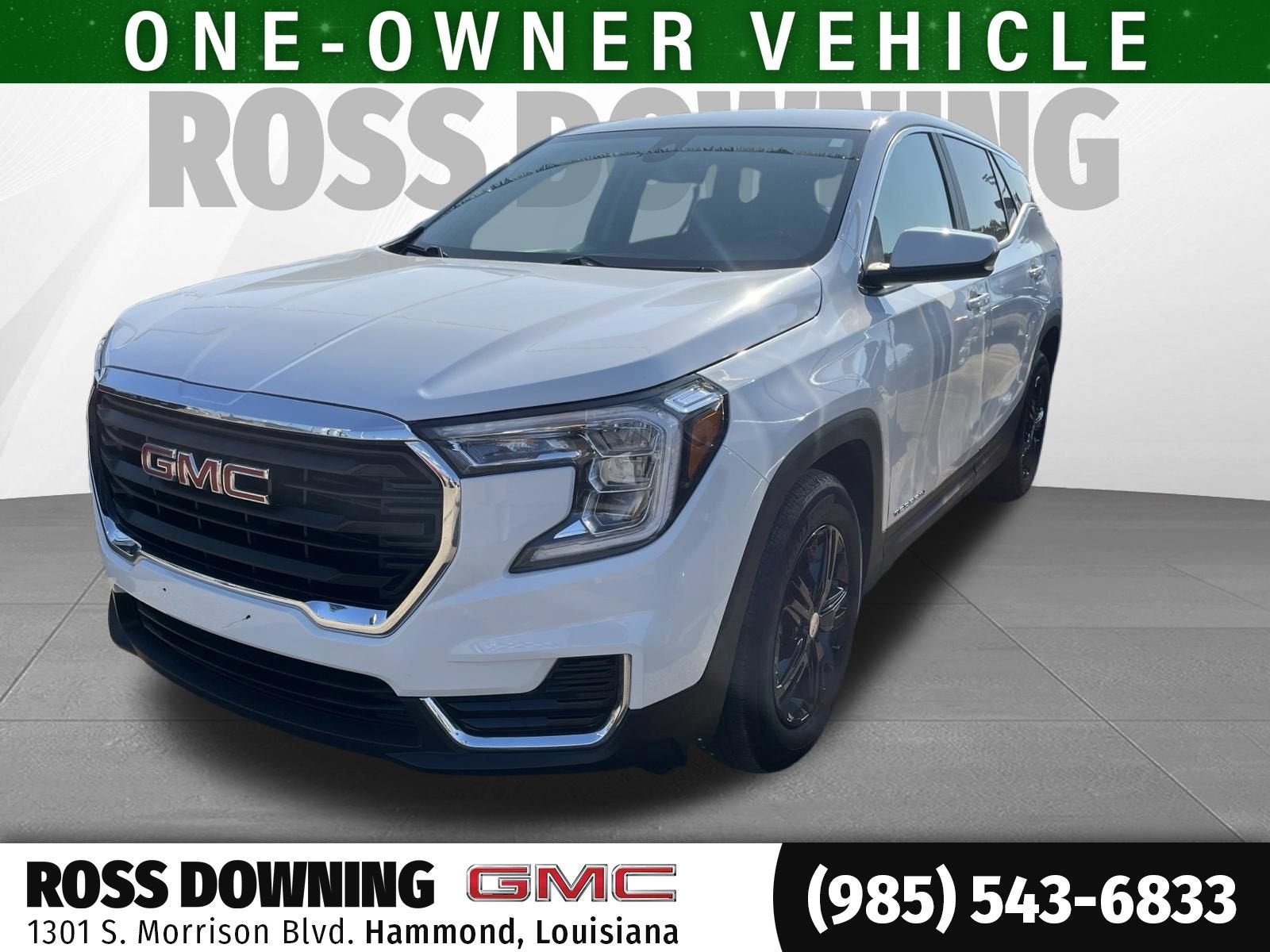 2024 GMC Terrain SLE in Summit White — front three-quarter view