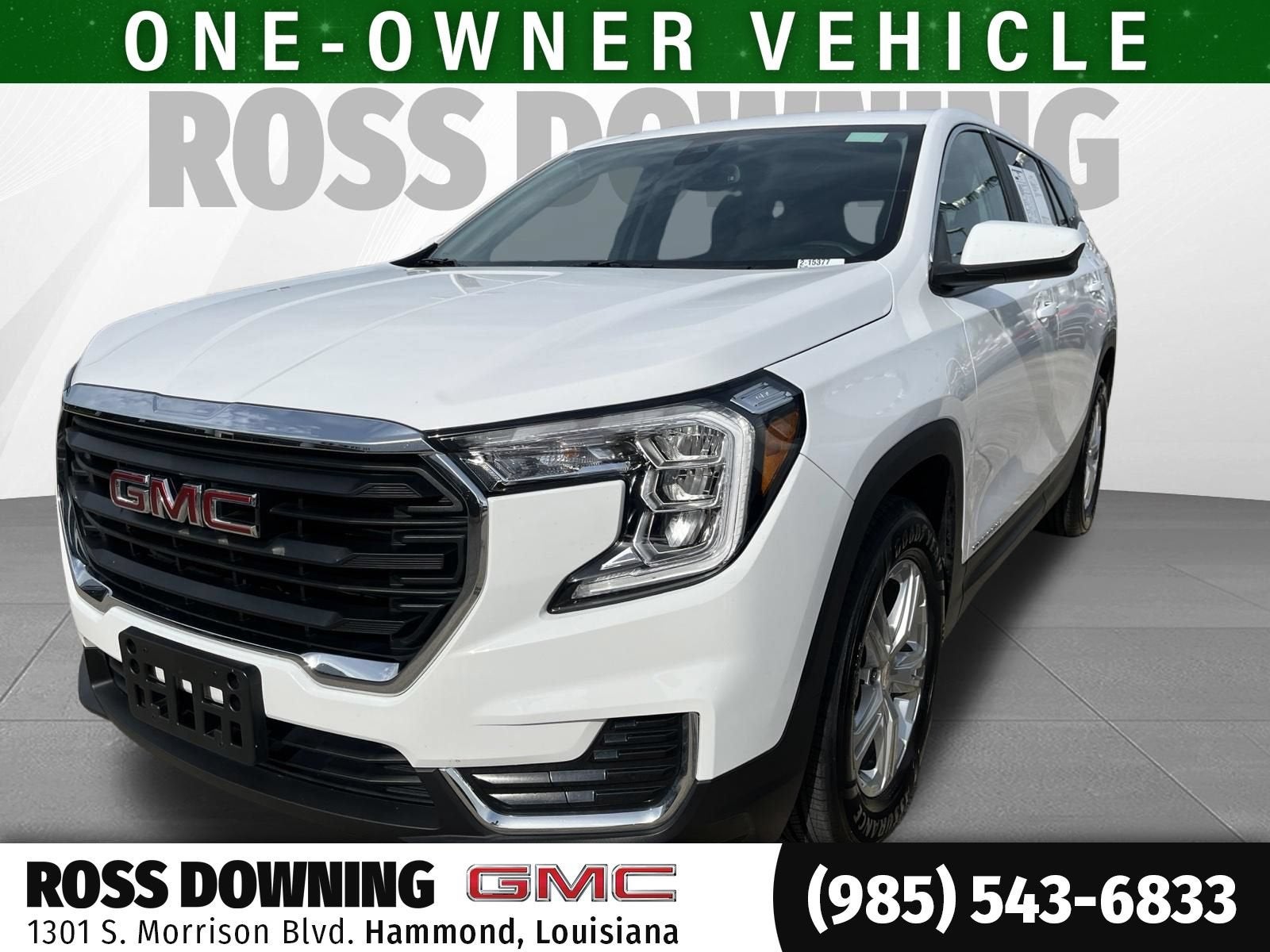 2024 GMC Terrain SLE in Summit White — front three-quarter view