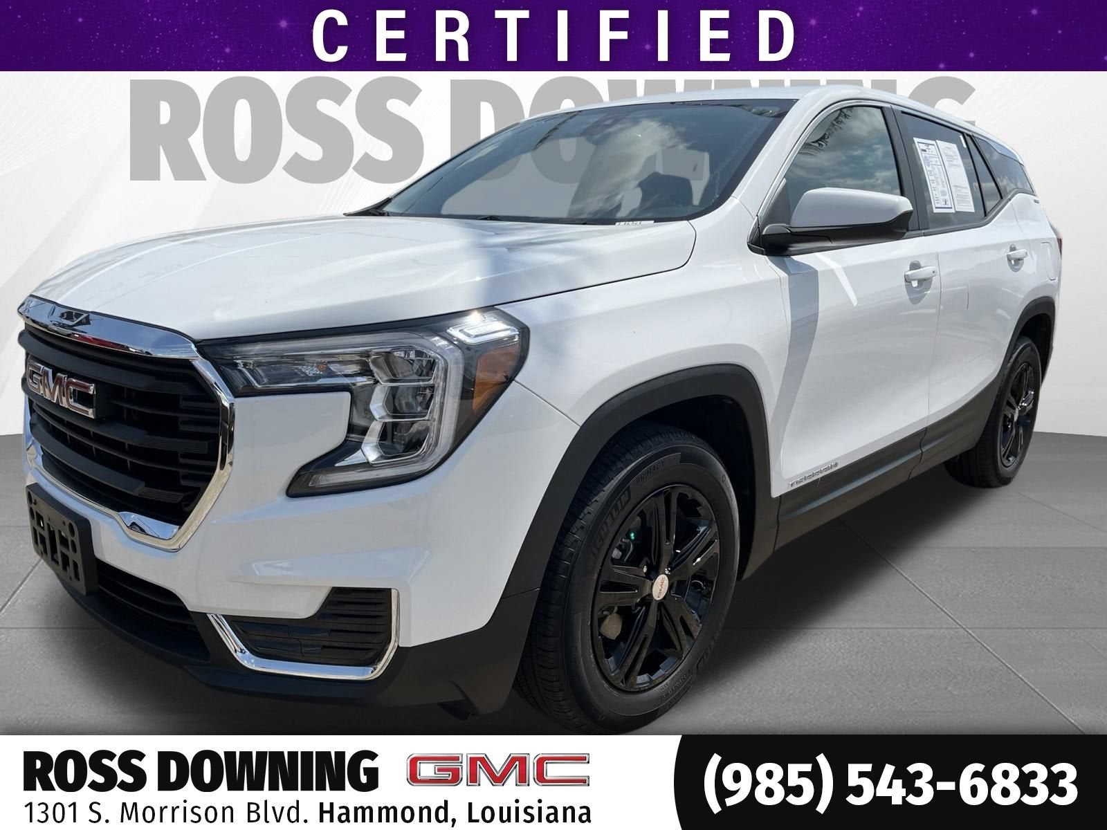 2024 GMC Terrain SLE in Summit White — front three-quarter view