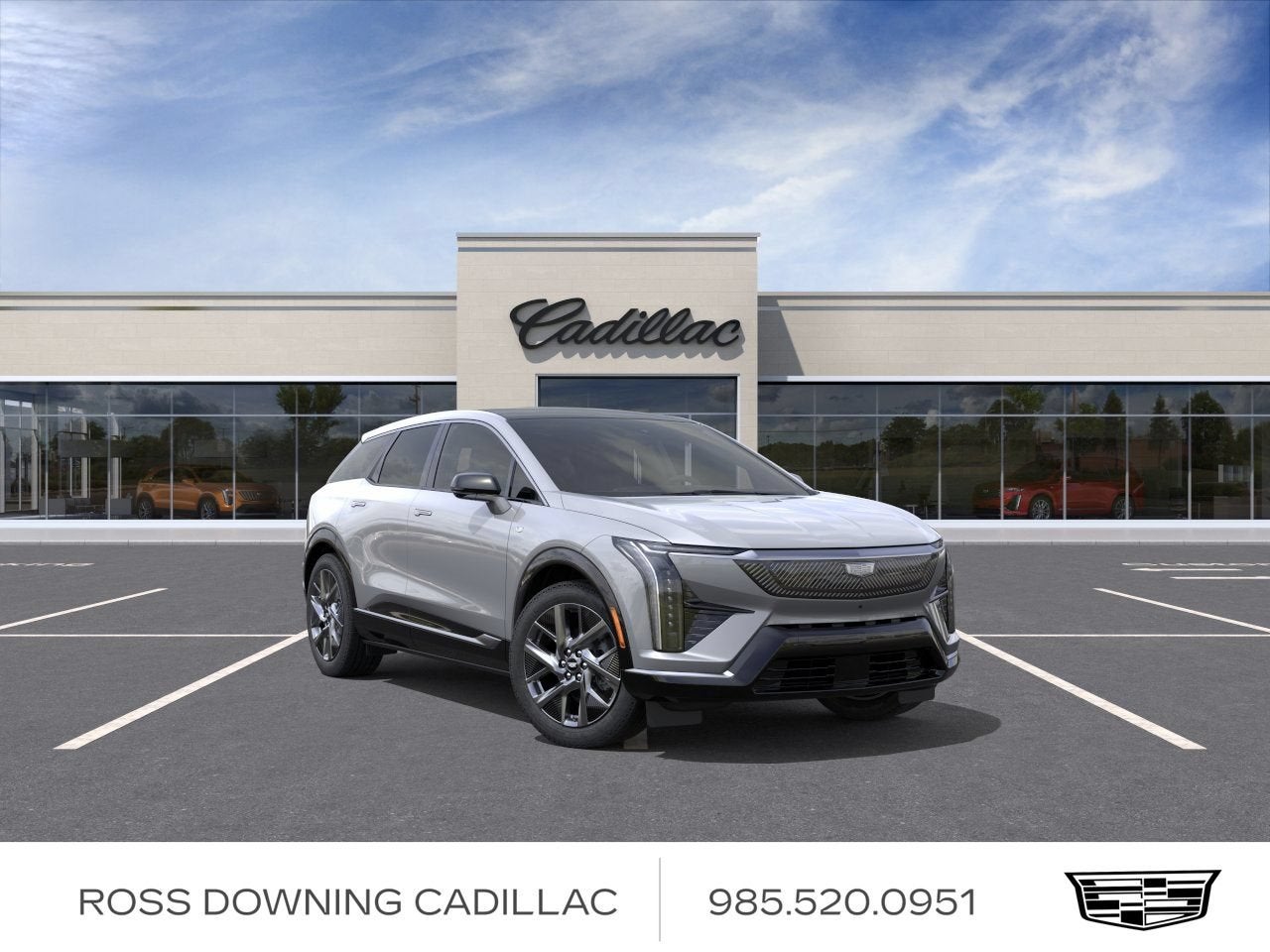 2027 Cadillac OPTIQ Luxury in Argent Silver Metallic — front three-quarter view