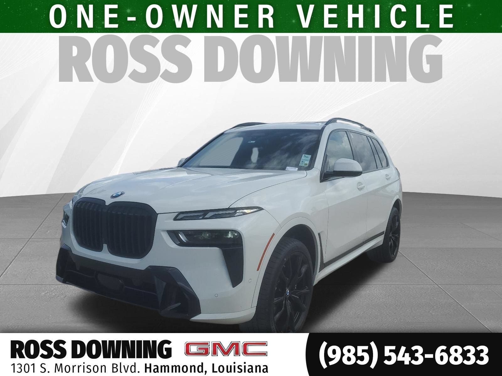 2024 BMW X7 xDrive40i in White — front three-quarter view