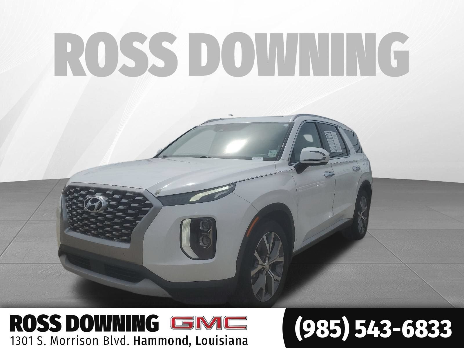 2021 Hyundai Palisade SEL in White — front three-quarter view